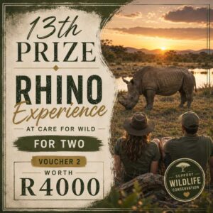 13th Prize - Rhino Experience at Care for Wild for two