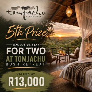 5th Prize - Exclusive Stay for Two at Tomjachu Bush Retreat