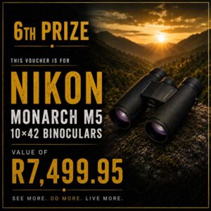 6th Prize - Nikon Monarch M5 10x42 Binoculars - Value of R7,499.95